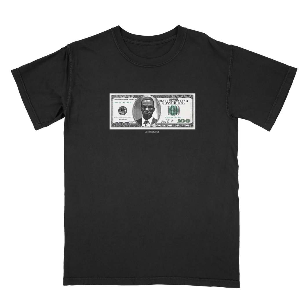 Malcolm X $100 Bill Tee